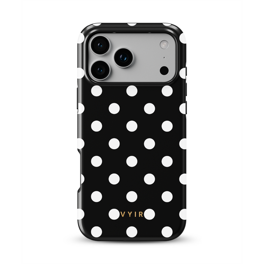 Classic Polka Dots, Black Noir - Tough MagSafe iPhone-Hülle