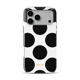 Large Polka Dots, Mono Black - Tough Handyhülle
