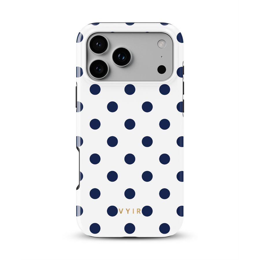 Classic Polka Dots, Sailor Blue - Tough MagSafe iPhone-Hülle