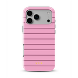 Horizontal Stripes, Blush Pink - Tough MagSafe iPhone Handyhülle