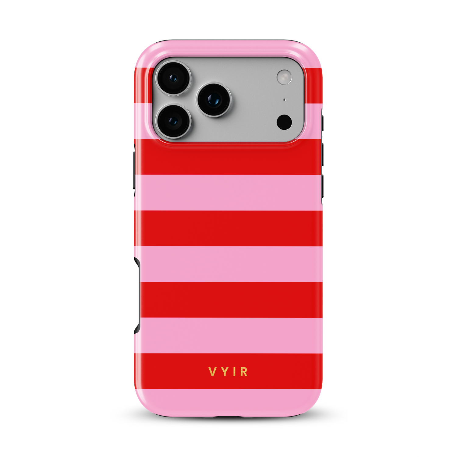 Horizontal Stripes, Red Blush - Shockproof Phone Case - VYIR