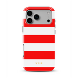 Horizontal Stripes, Red Silk - Tough MagSafe iPhone-Handyhülle