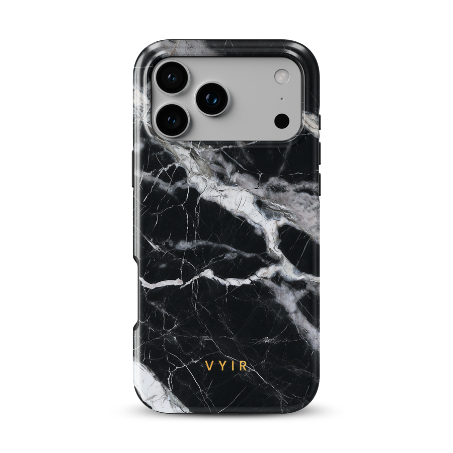 Italian Marble Schwarz - Tough MagSafe iPhone Handyhülle