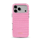 Croc Leather Print Pink - Tough MagSafe iPhone-Hülle