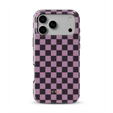 Tiny Checker, Pflaume - Tough MagSafe iPhone-Hülle