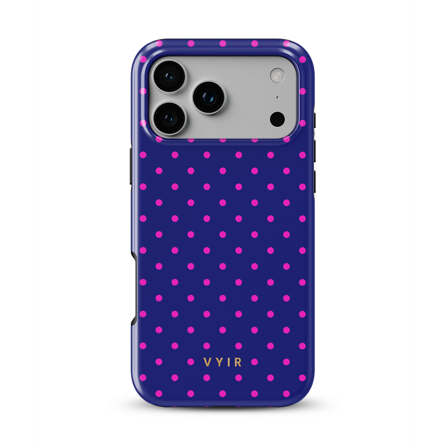 Tiny Polka Dots, Mitternachtsrosa - Tough MagSafe iPhone Hülle