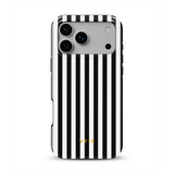 Vertical Stripes, Black and White - Tough MagSafe iPhone Hülle