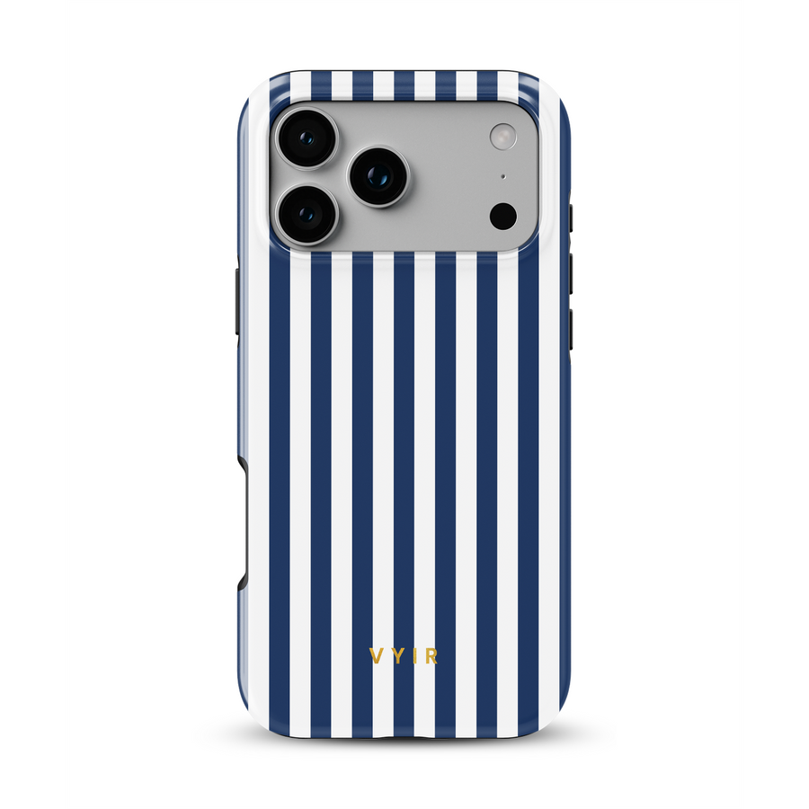 Vertical Stripes, Old Money Blue - Tough MagSafe iPhone Hülle