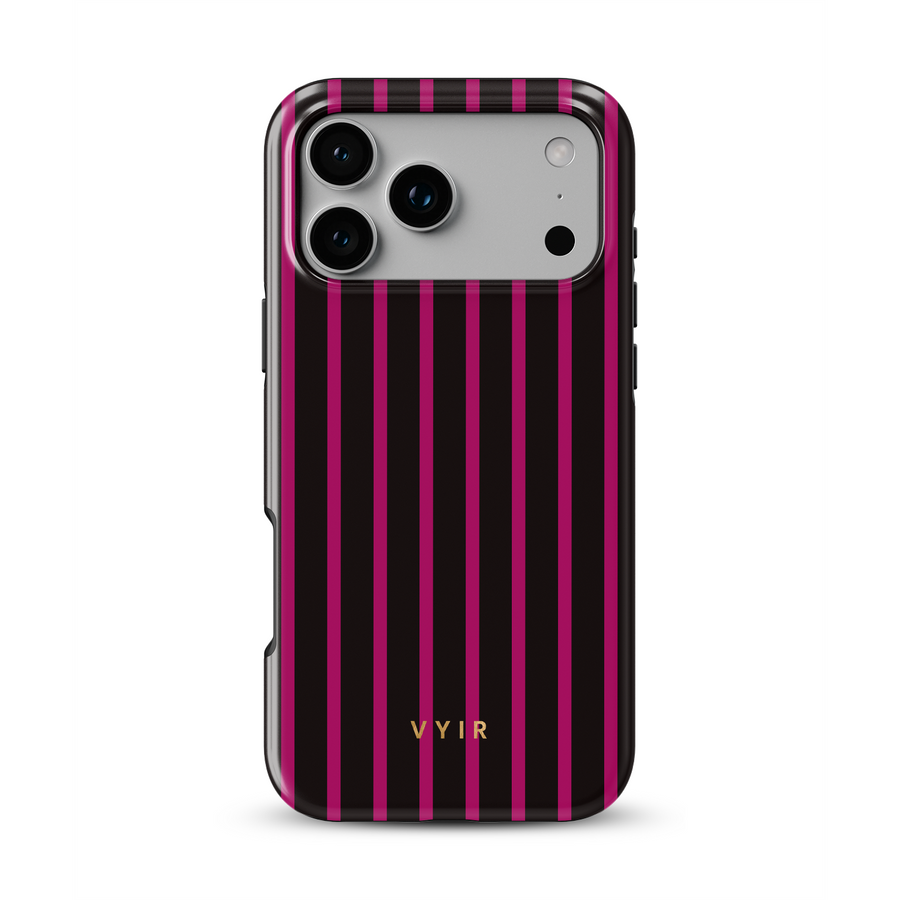 Vertical Stripes, Wine Red - Tough MagSafe iPhone-Hülle