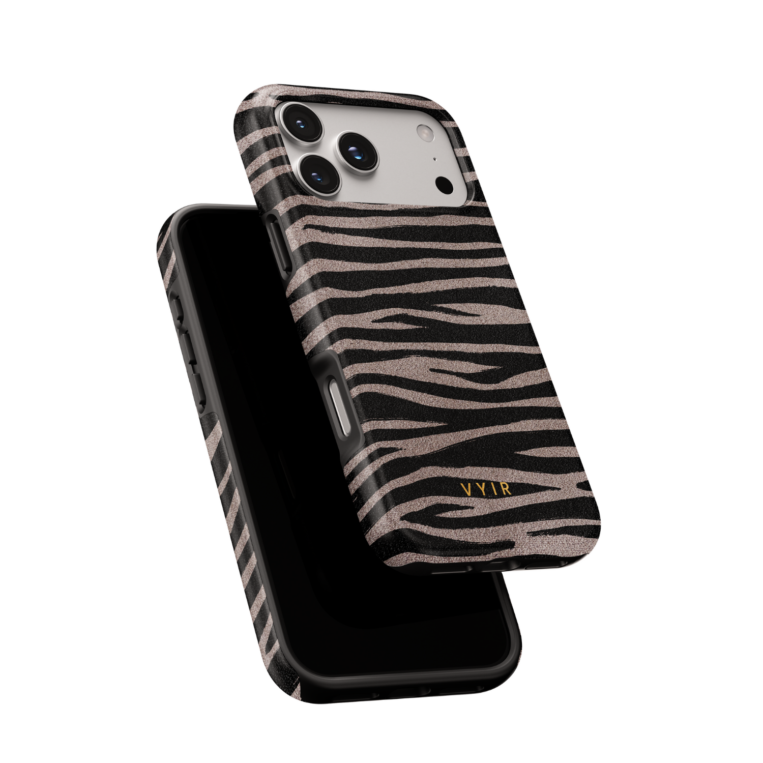 Zebra Gleam Mocha - Shockproof Phone Case - VYIR