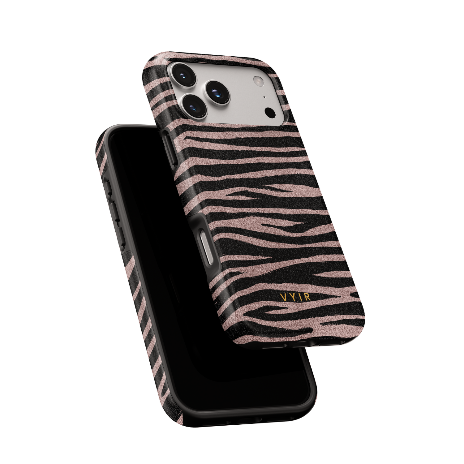 Zebra Gleam Rose Gold - Shockproof Phone Case - VYIR