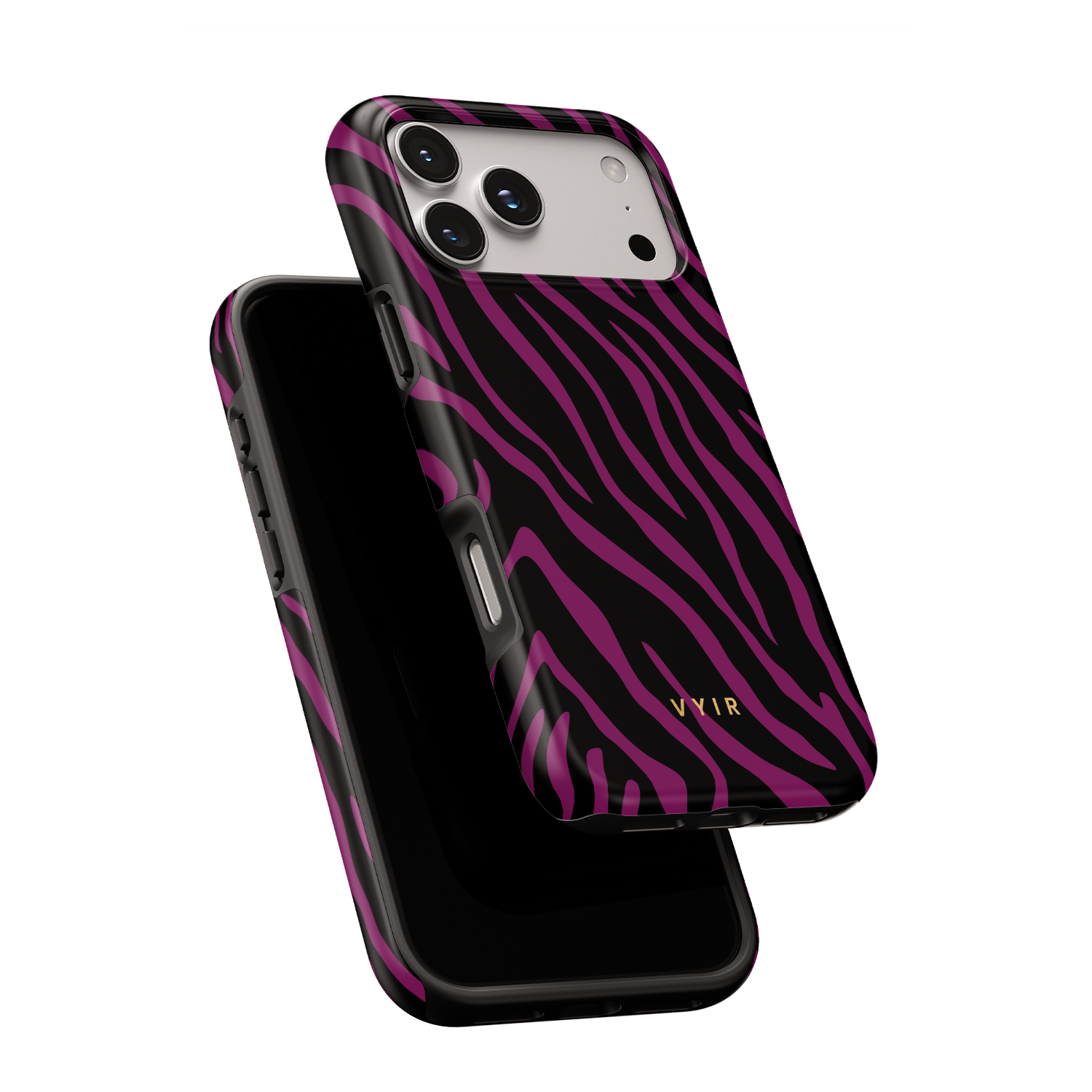 Zebra Luxe, Burgundy - Shockproof Phone Case - VYIR