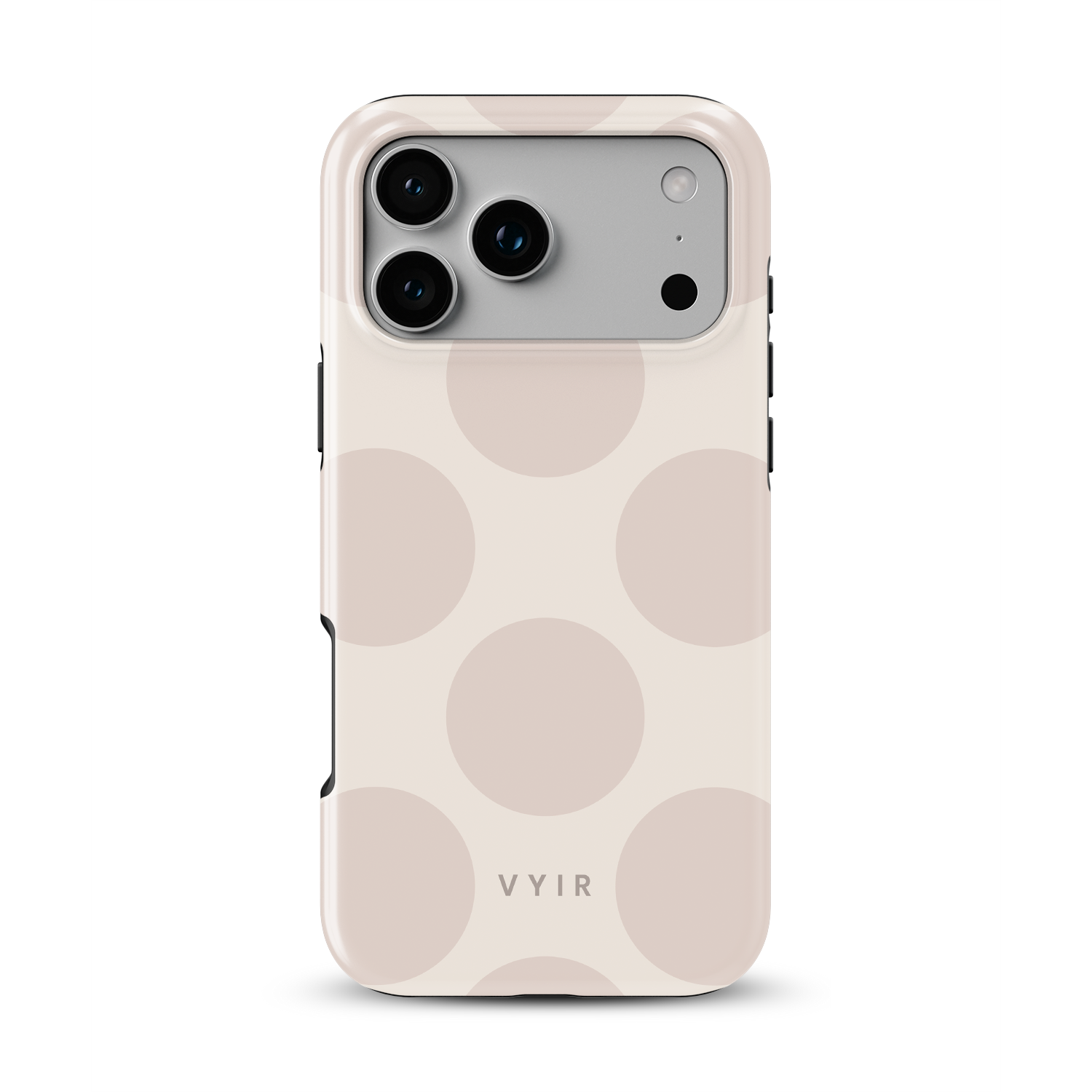 Big Polka Dots, Oatmilk - Shockproof iPhone Case - VYIR