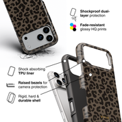 Leopard Elegance Coffee - Shockproof Phone Case - VYIR