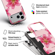 Pink Lily Bloom - Shockproof Phone Case - VYIR