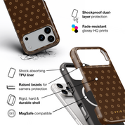 VYIR Signature Flowers, Chocolate Brown - Shockproof MagSafe iPhone Case - VYIR