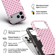 Tiny Polka Dots, Candy Pink - Shockproof Phone Case - VYIR