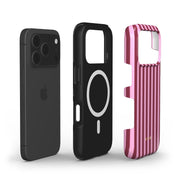 Vertical Stripes, Candy Pink - Shockproof MagSafe iPhone Case - VYIR