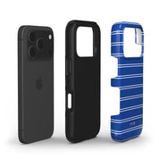 Horizontal Stripes, Mediterranean Blue - Shockproof Phone Case - VYIR