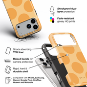 Big Polka Dots, Mango - Shockproof iPhone Case - VYIR