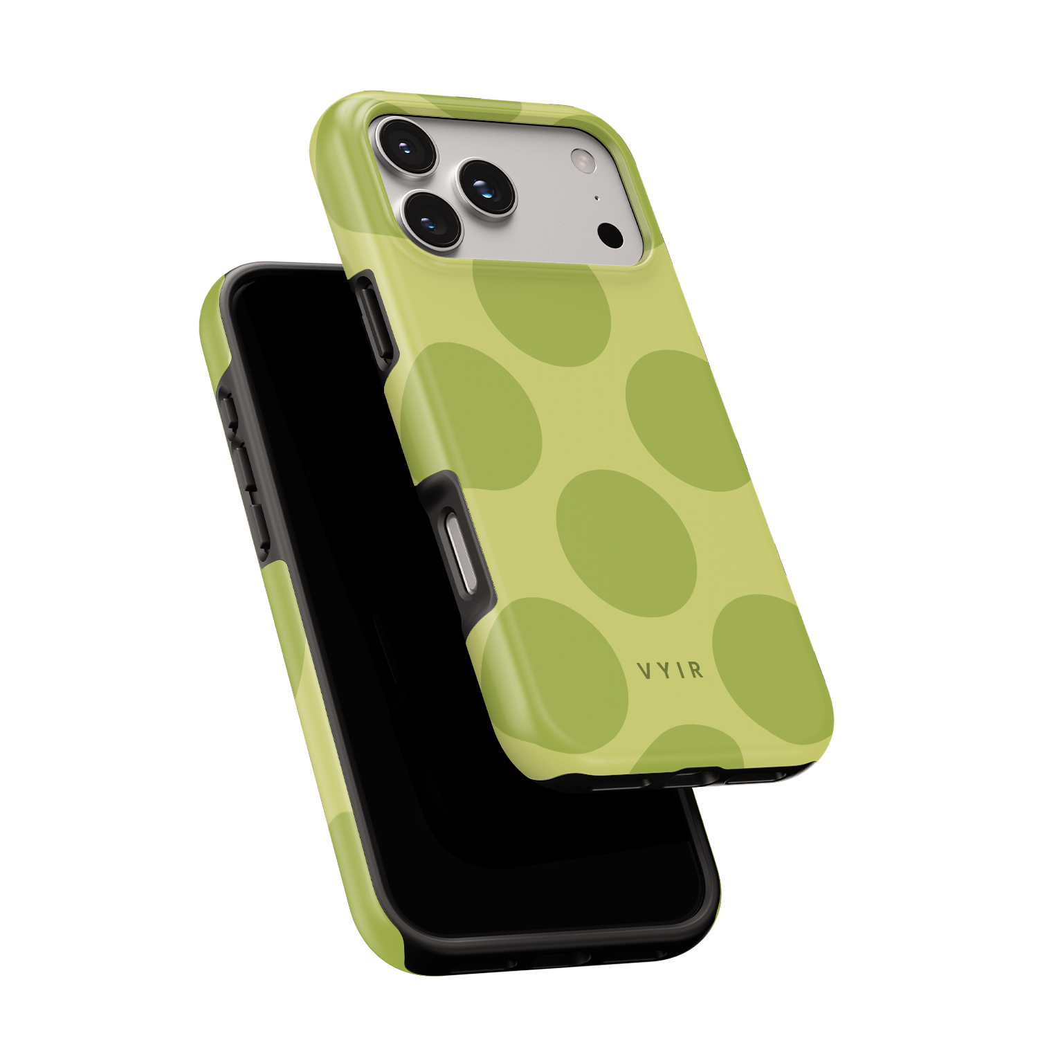Big Polka Dots, Pistachio - Shockproof MagSafe iPhone Case - VYIR