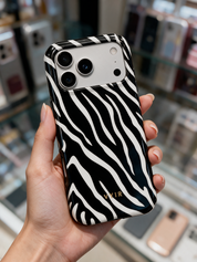 Zebra Luxe, Schwarz und Weiß - Tough Handyhülle