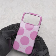 Large Polka Dots, Sprudelrosa - Tough Handyhülle