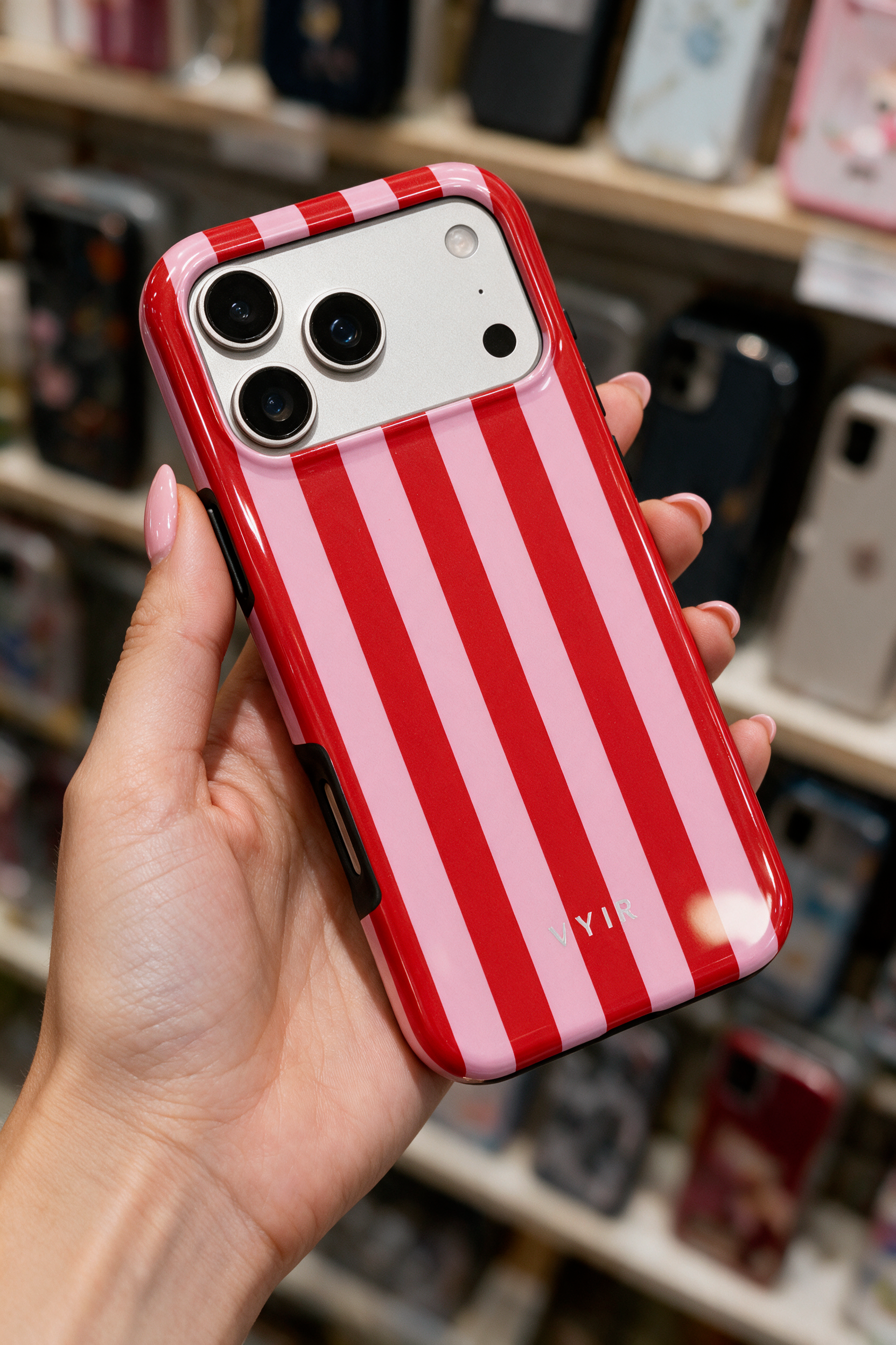 Vertical Stripes, Red Blush - Tough Handyhülle